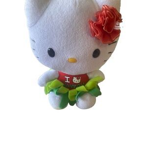 TY Beanie Babies Hello Kitty Red And Green HAWAII Hola Skirt Plushie Stuffed Toy